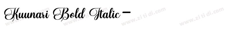 Kuunari Bold Italic字体转换